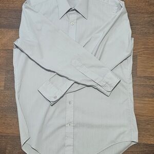 OSCAR DELA RENTA mens long sleeve dress shirt SIZE 15.5x32 LIGHT BLUE LM18